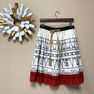 Anthropologie Edme & Esyllte Boho A-lime Skirt